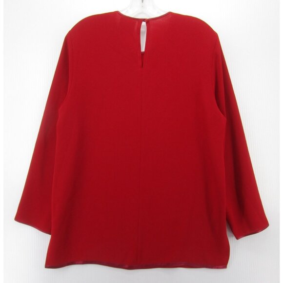 Maggie Shepherd Top Medium Blouse Cut Out Pullover Career Holiday - Picture 6 of 10